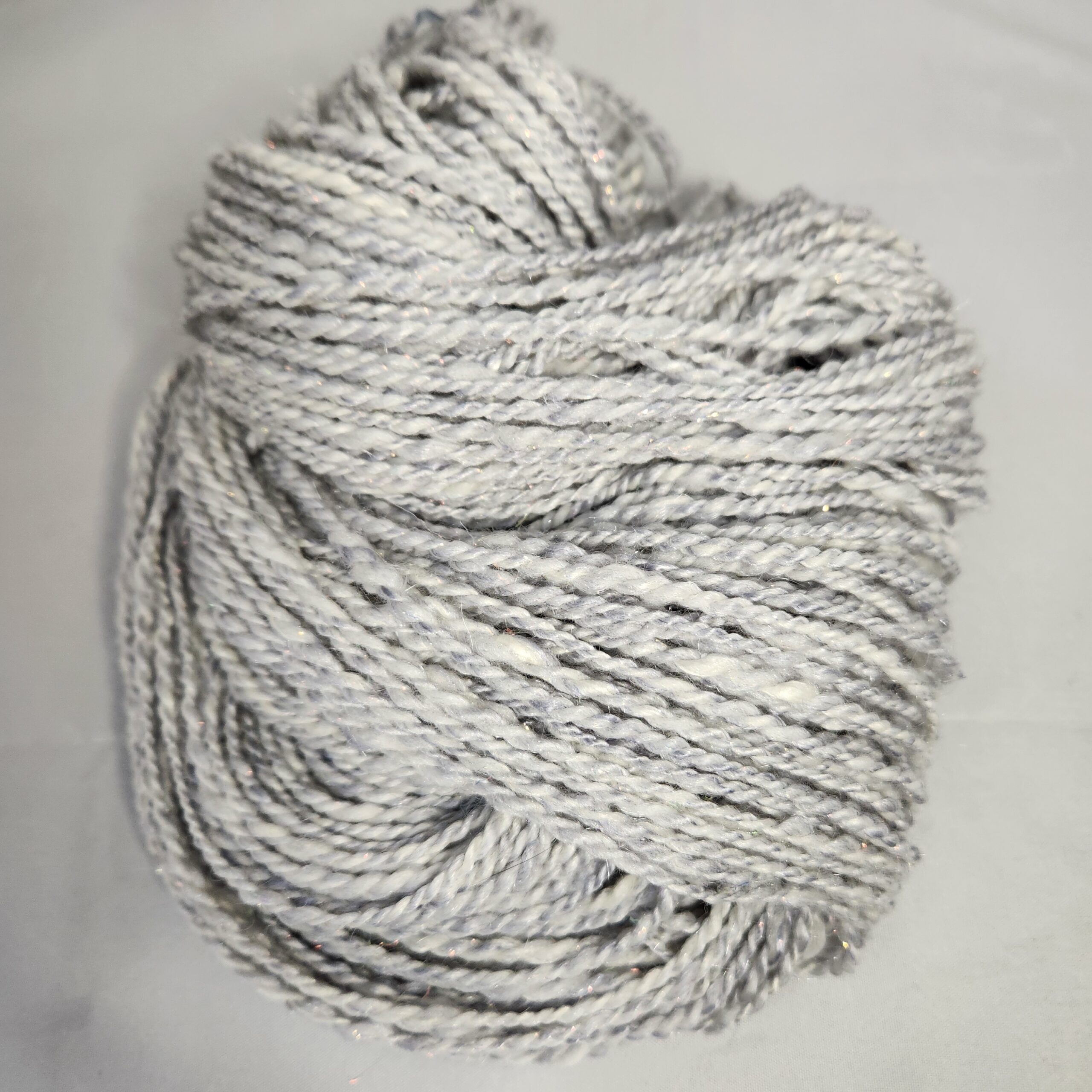 Handspun Yarn, Bulky weight - A RUSTIC deals HOLIDAY - Hand dyed Gray Merino /Tussah Silk, 156 yards, gift for knitter, weft yarn